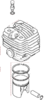Kolben Zylinder mit Dekoventil D = 52 mm Dolmar Makita Solo