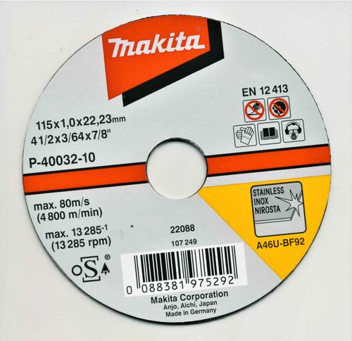 Makita Trennscheiben Inox gerade 115 mm