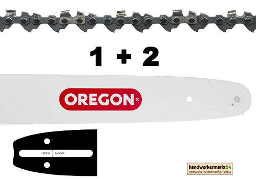 Oregon Führungsschiene 120SDEA041 + 2 Sägeketten 91P045E