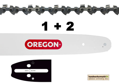 Oregon Führungsschiene 120SDEA095 + 2 Sägeketten 91P045E