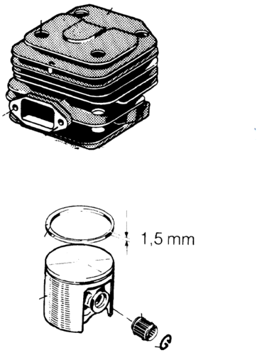 Kolben Zylinder D = 52 mm Husqvarna